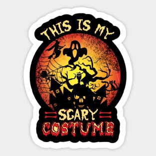 this is my scary costume Halloween Sticker